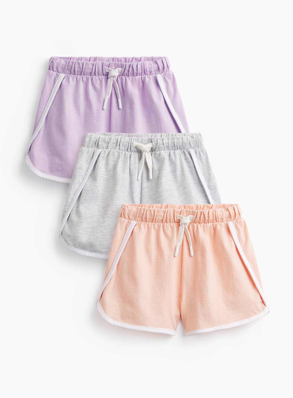 Purple & Grey Racer Shorts 3 Pack 11 years - Image 1
